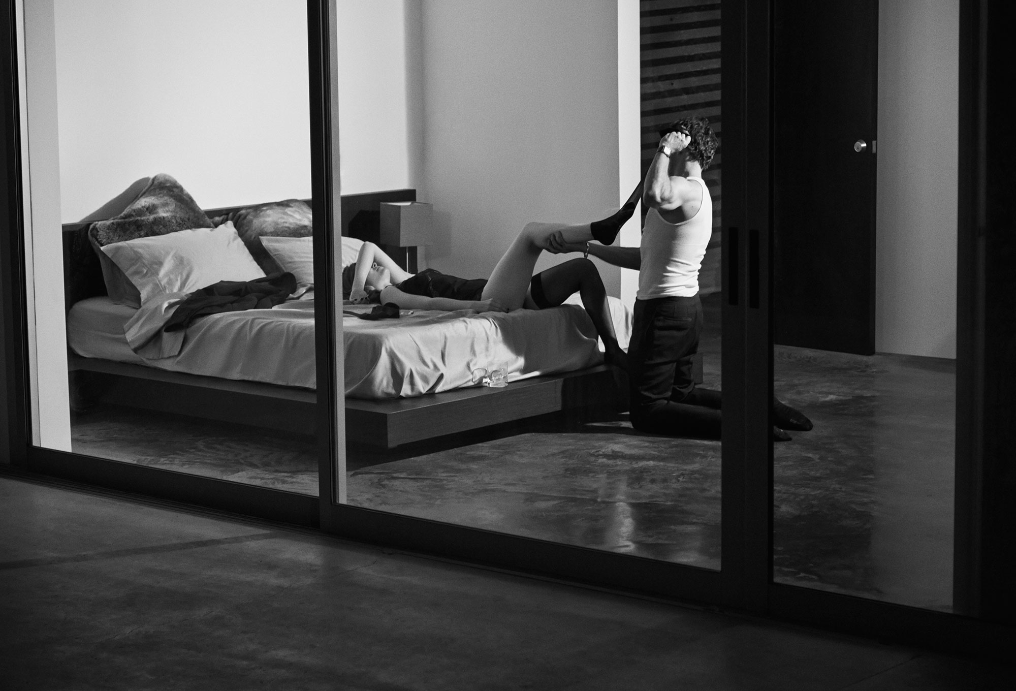 Kate Mara and James Marsden Yahoo Style Bedroom Editorial Photographed by Alisha Goldstein