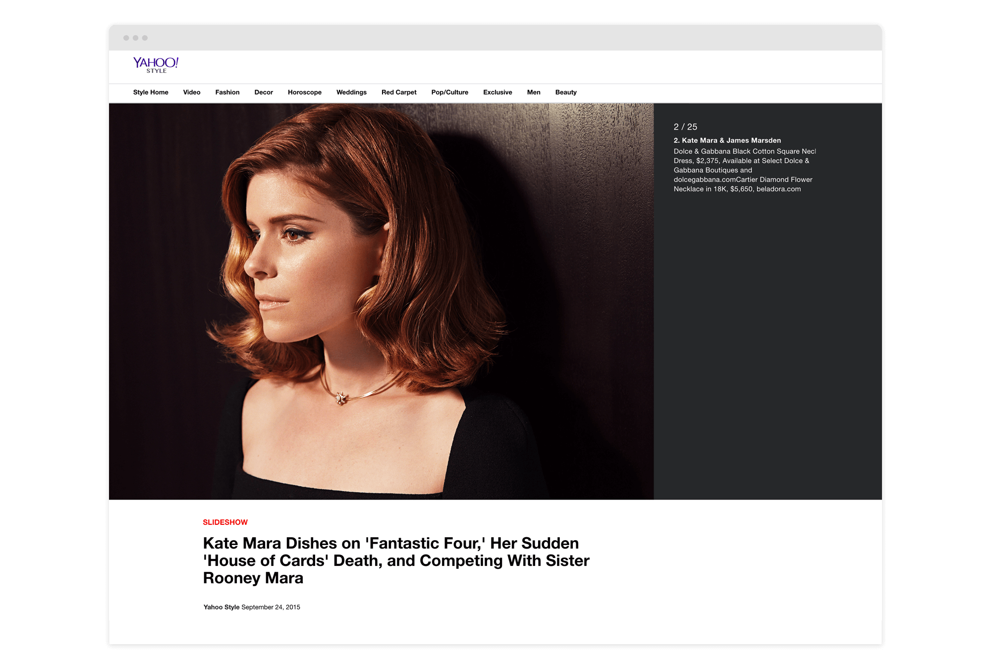 Kate Mara on Yahoo Style | Content Strategy and Photography by Jane Smith Agency