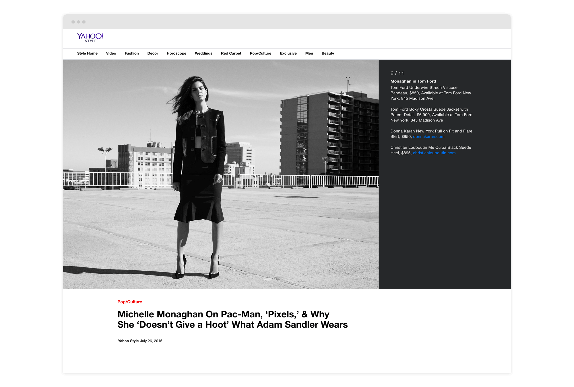 Michelle Monaghan on Yahoo Style Site | Content Strategy & Photographed by Alisha Goldstein of Jane Smith Agency