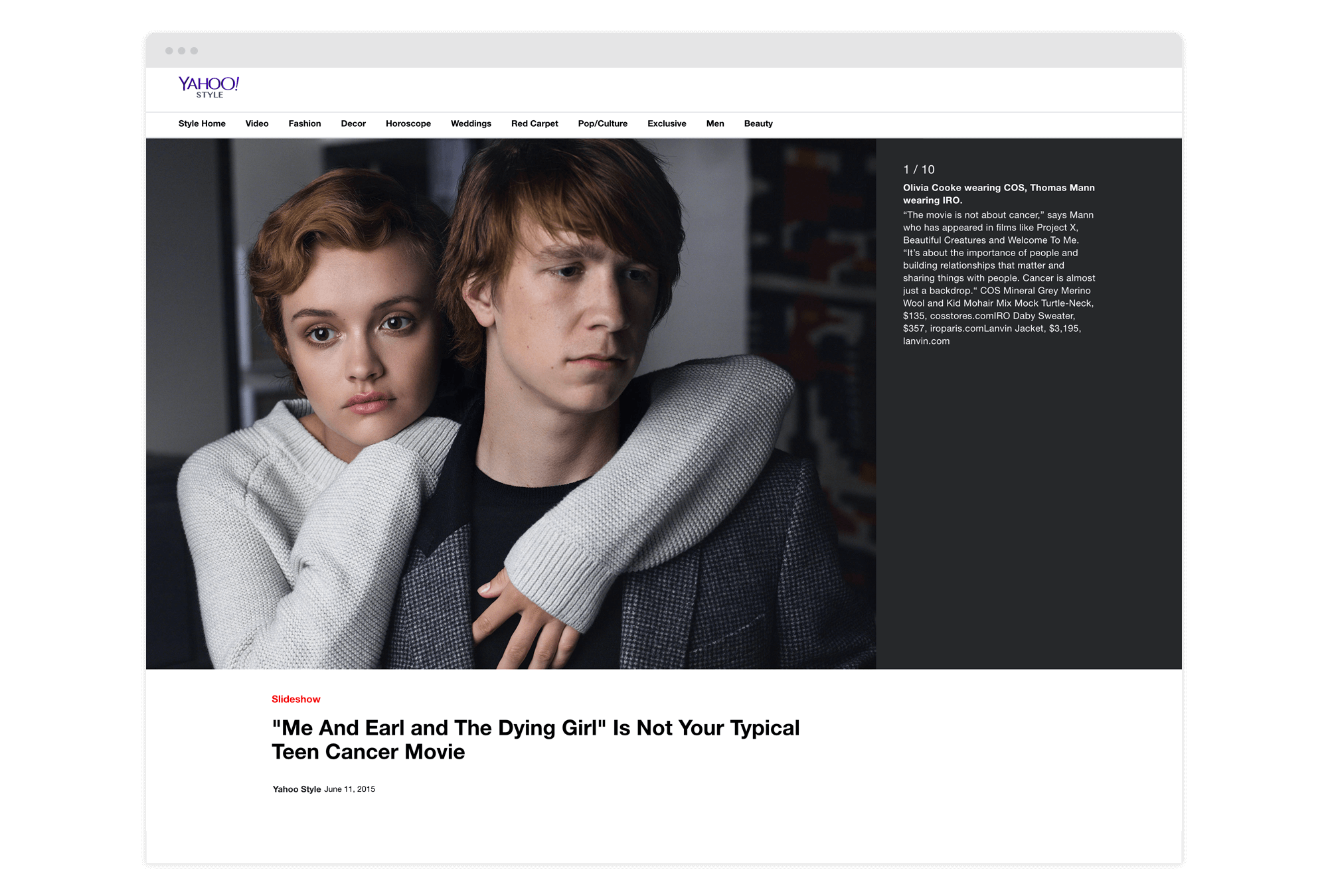 Olivia Cooke and Thomas Mann on Yahoo Style | Content Strategy & Photography by Jane Smith Agency