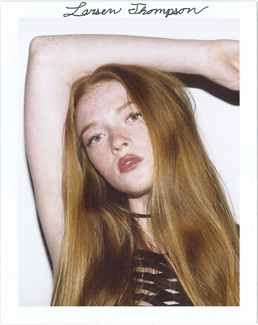Polaroid Portrait of Model/Dancer Larsen Thompson for Nice People Only by Jane Smith Creative Agency